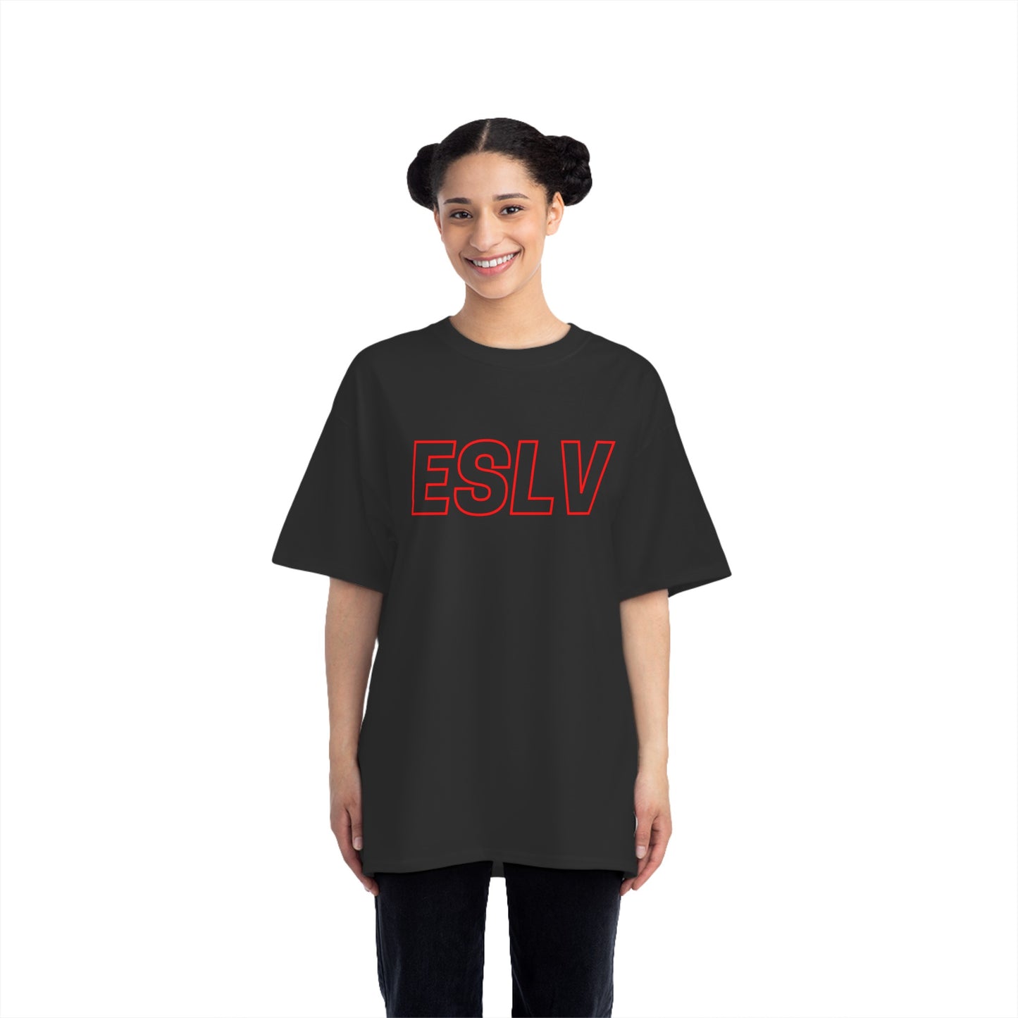 "Beefy-T® ESLV" Red Logo T-Shirt