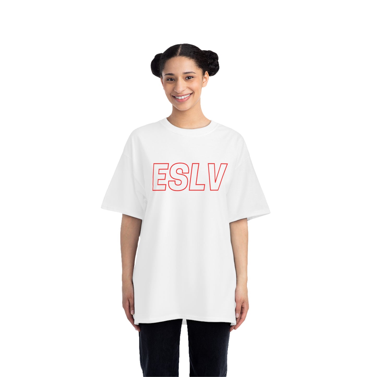 "Beefy-T® ESLV" Red Logo T-Shirt